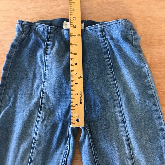 We the Free Flare Jeans Women 24 Blue Mid Rise Stretch Medium Wash Hippie 16490 - Picture 7 of 12